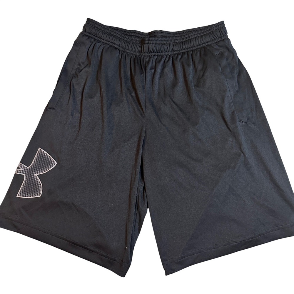 Under Armour UA Tech Graphic Shorts Black Loose Fit Mens Small NWT